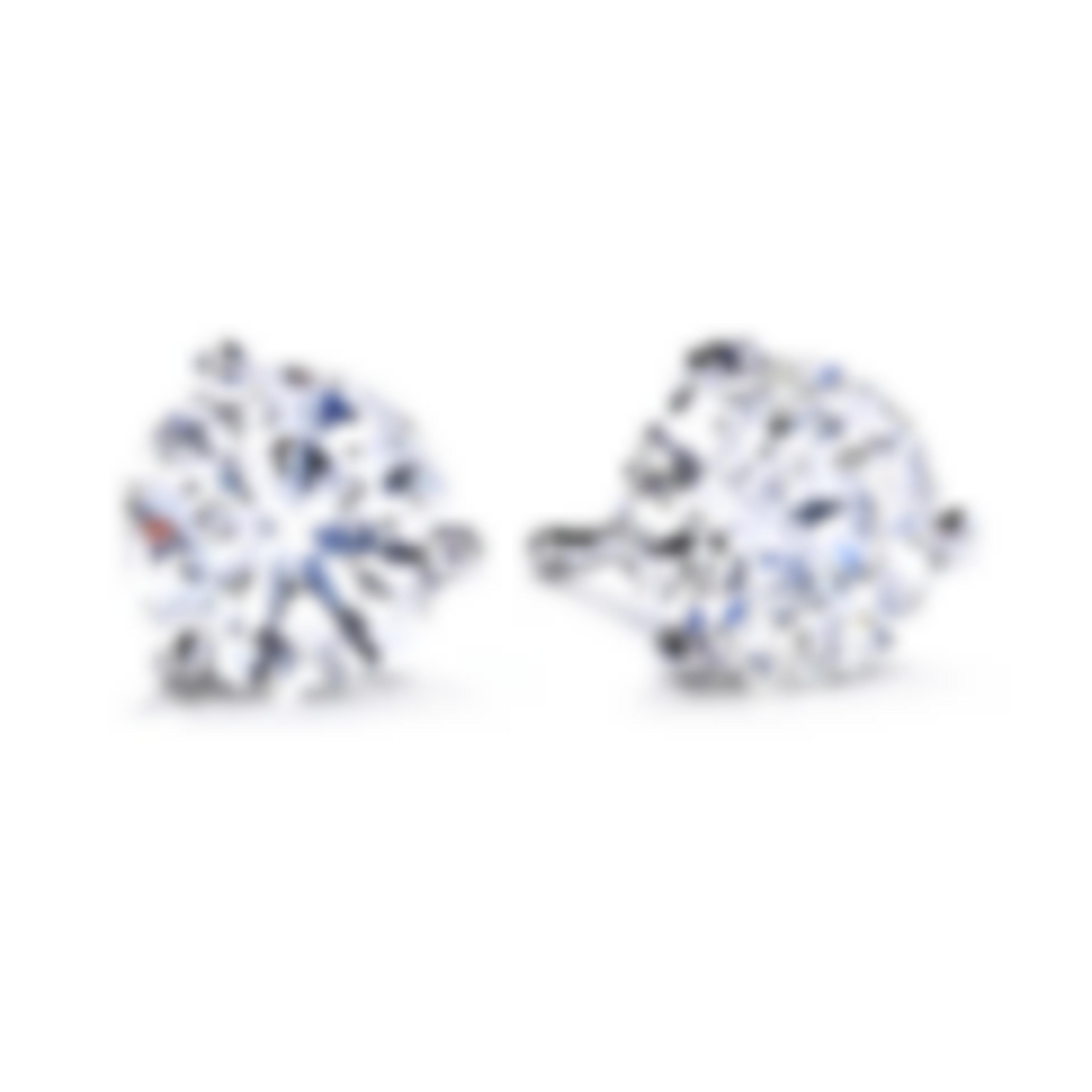 White gold diamond stud earrings.