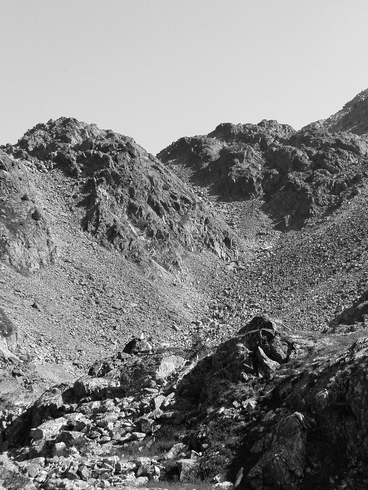 Rocky mountain trail along the Klondike gold rush route.