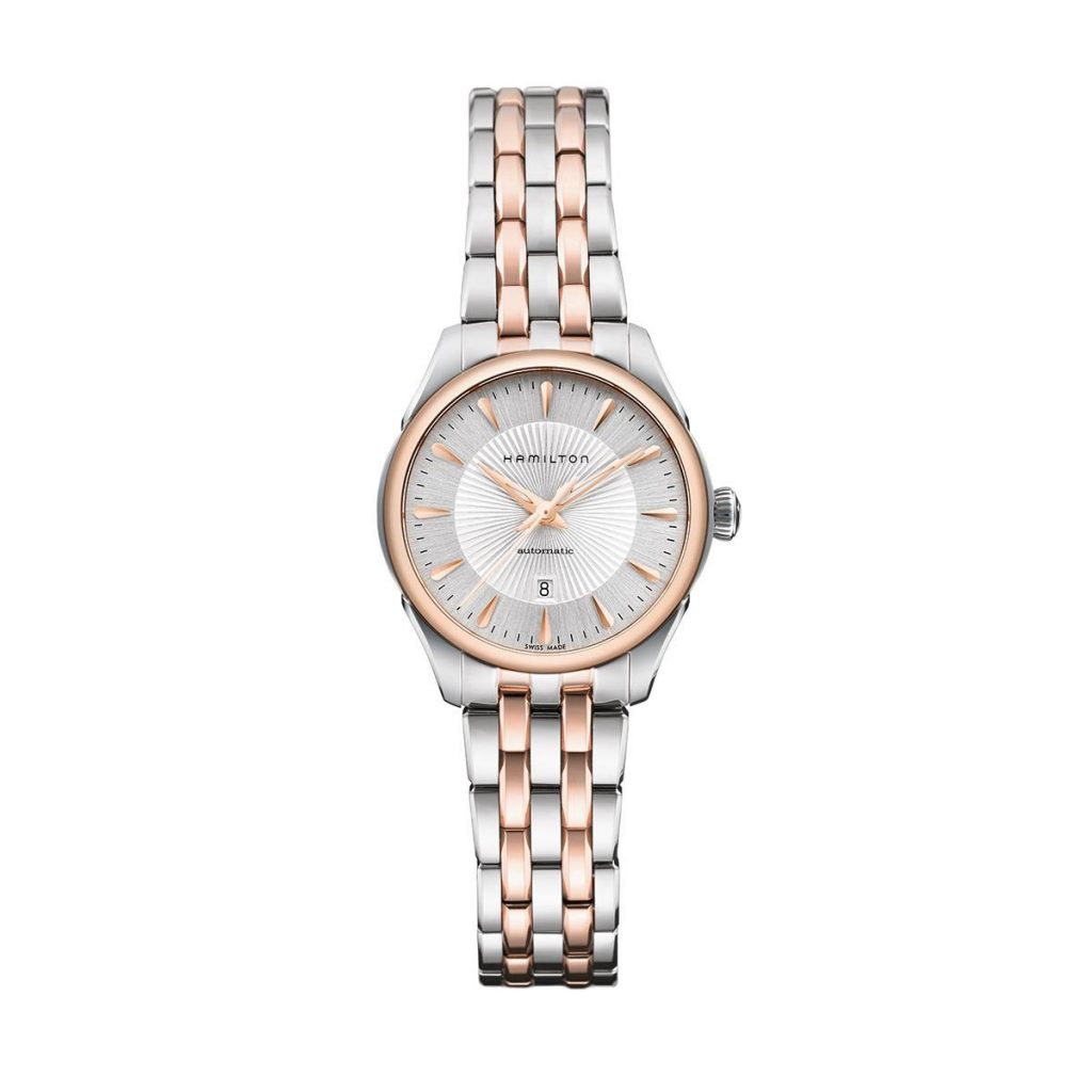 Pre-owned women’s Hamilton in rose gold and stainless steel.