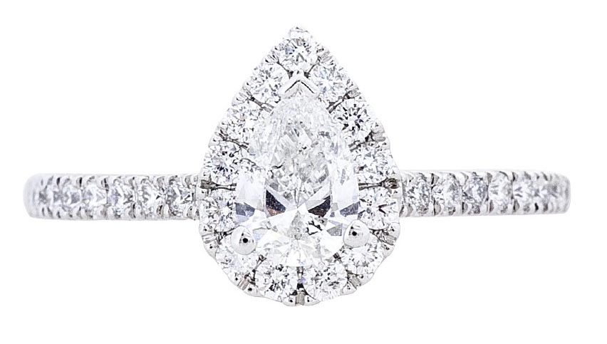 pear-cut-diamond-halo-engagement-ring-with-pave-band