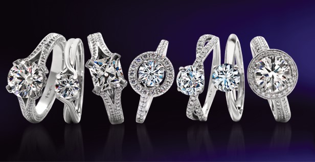 picture of multiple Hearts On Fire engagement rings