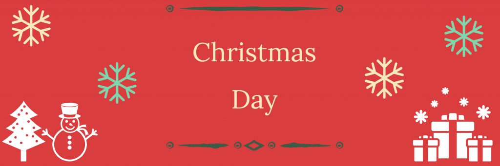 Red background with text ,Christmas Day