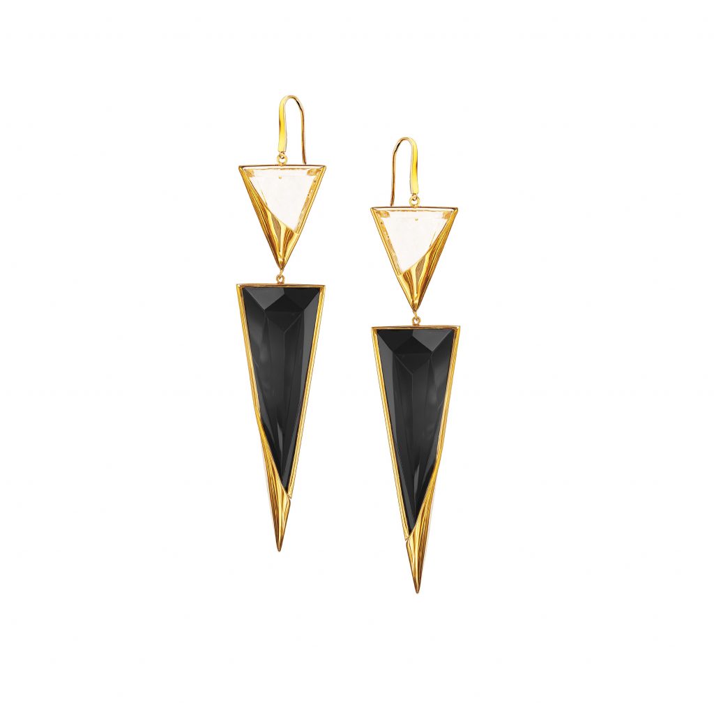 image of black onyx drop earrings 