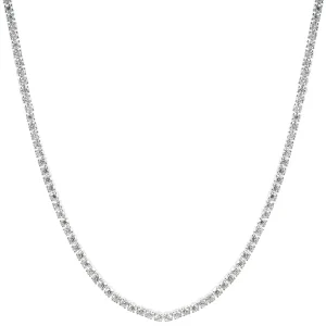 White gold lab-grown diamond tennis necklace.