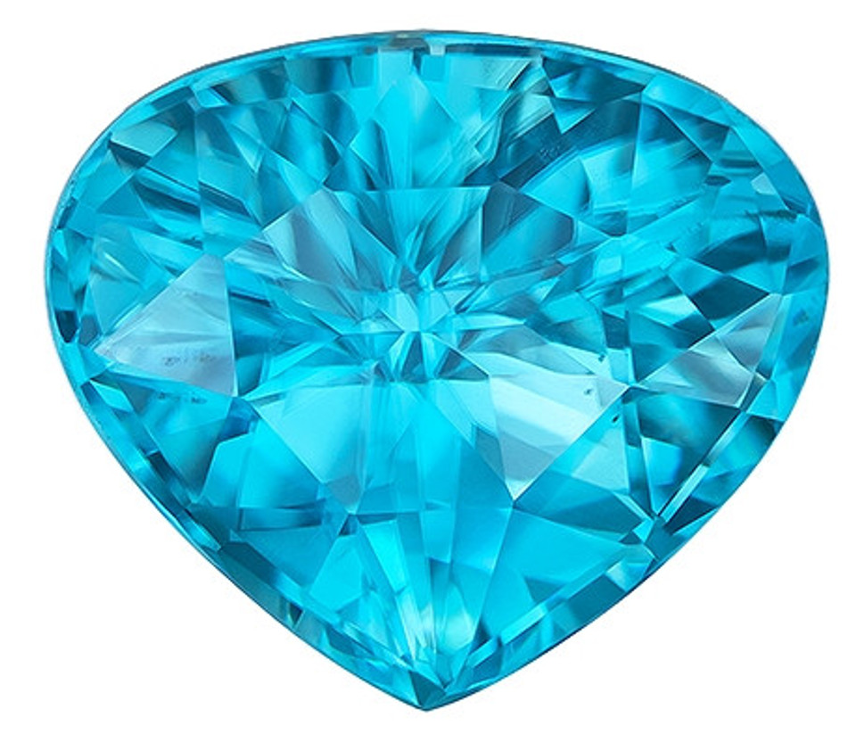 faceted blue zircon gemstone