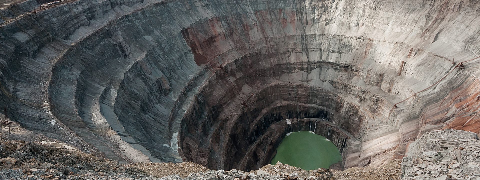 Open pit diamond mine.