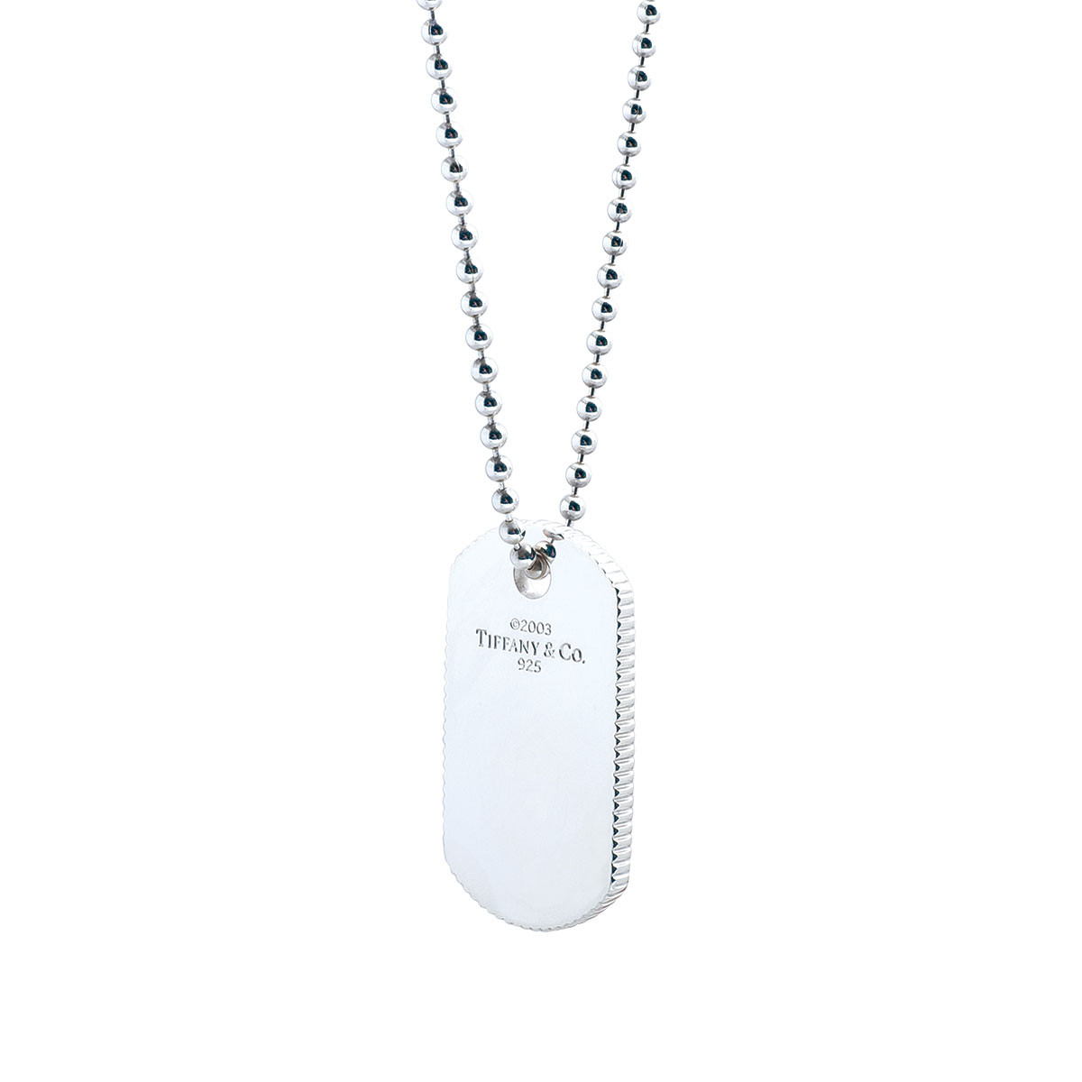 tiffany and co dog tag necklace