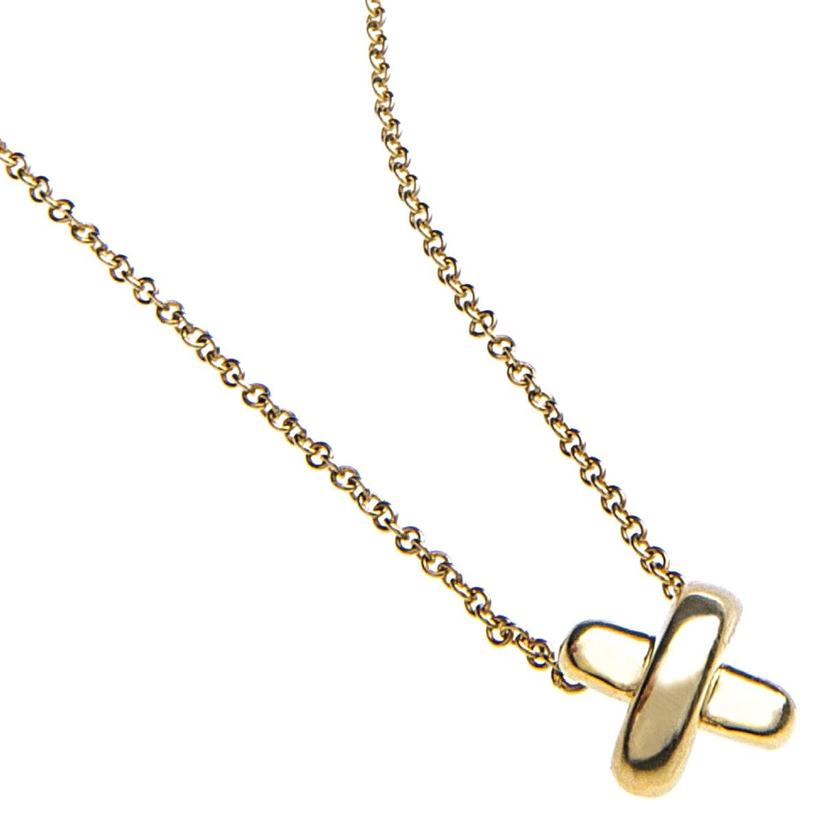 tiffany x necklace gold