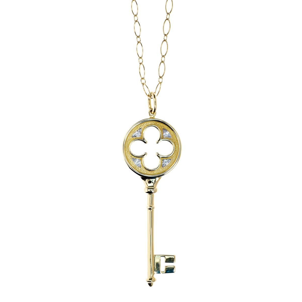 tiffany clover key necklace