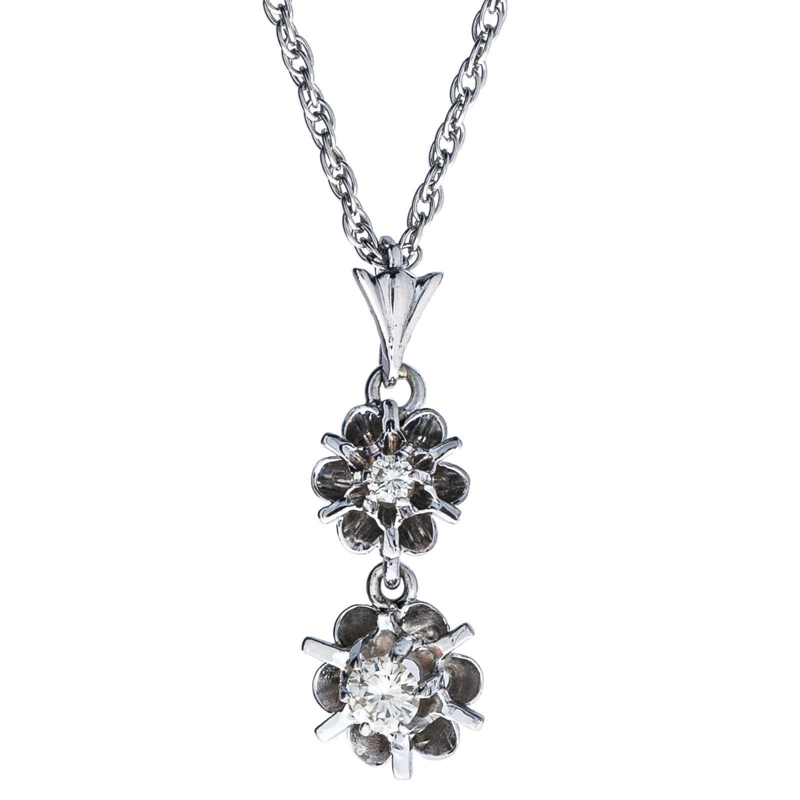 Vintage Diamond Buttercup Pendant