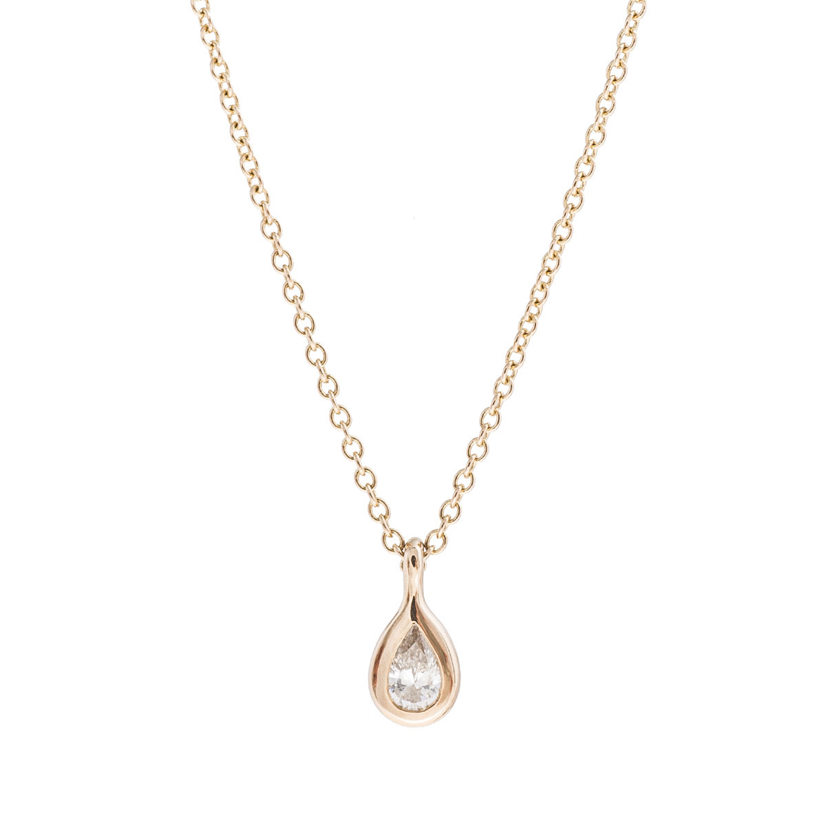 Tiffany & Co Elsa Peretti Diamonds by the Yard Pear Necklace .56 carat VVS1