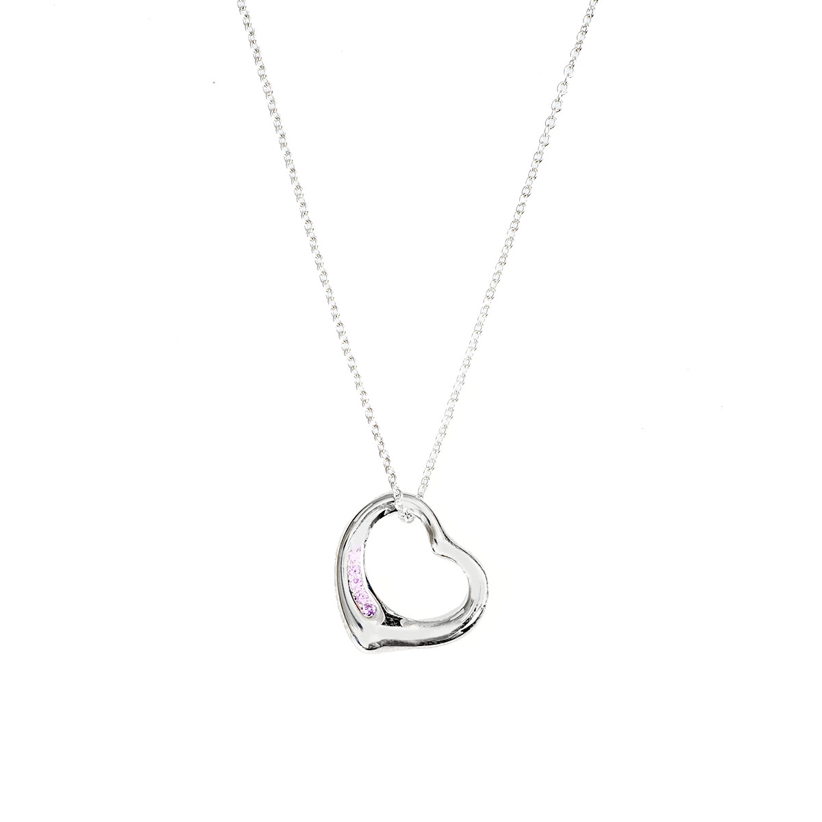 tiffany's heart necklace pink sapphire