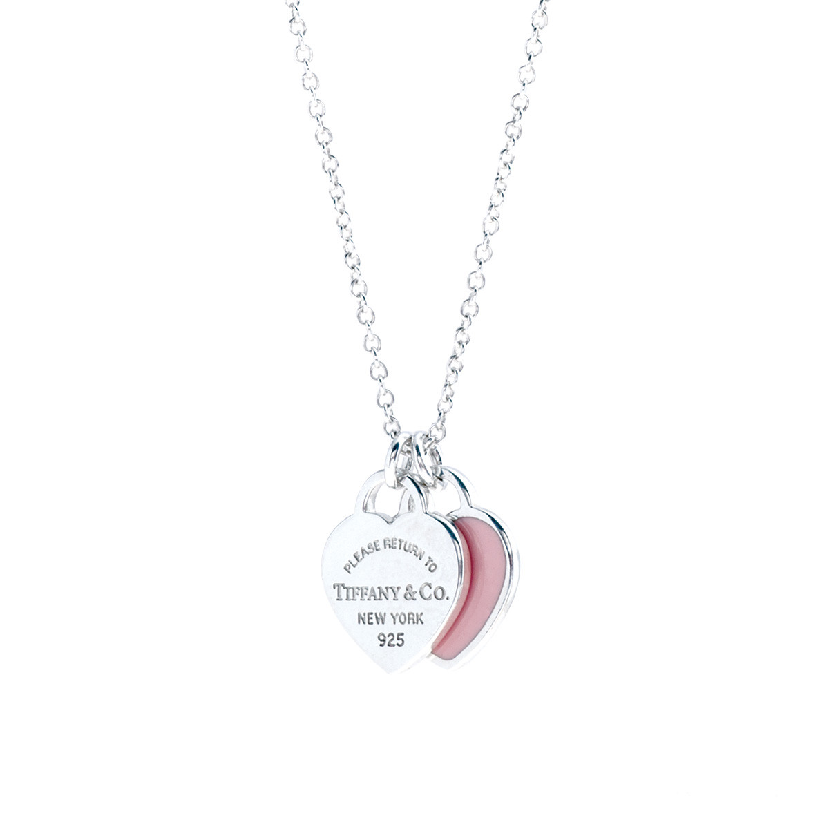 tiffany & co pink heart necklace