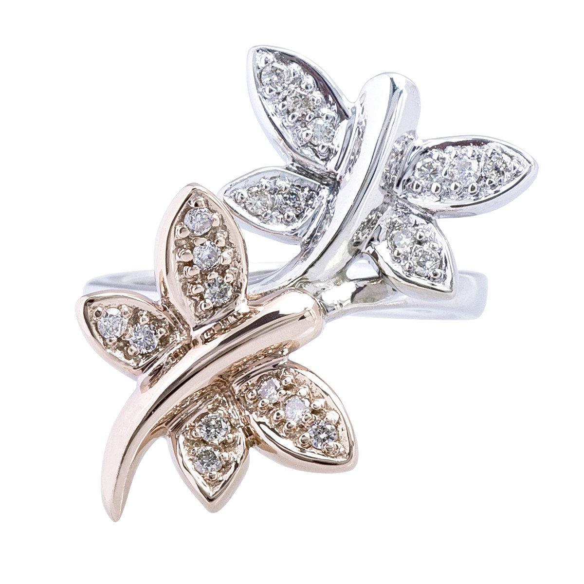 Vintage 0.20 CTW Diamond Dragonfly Ring