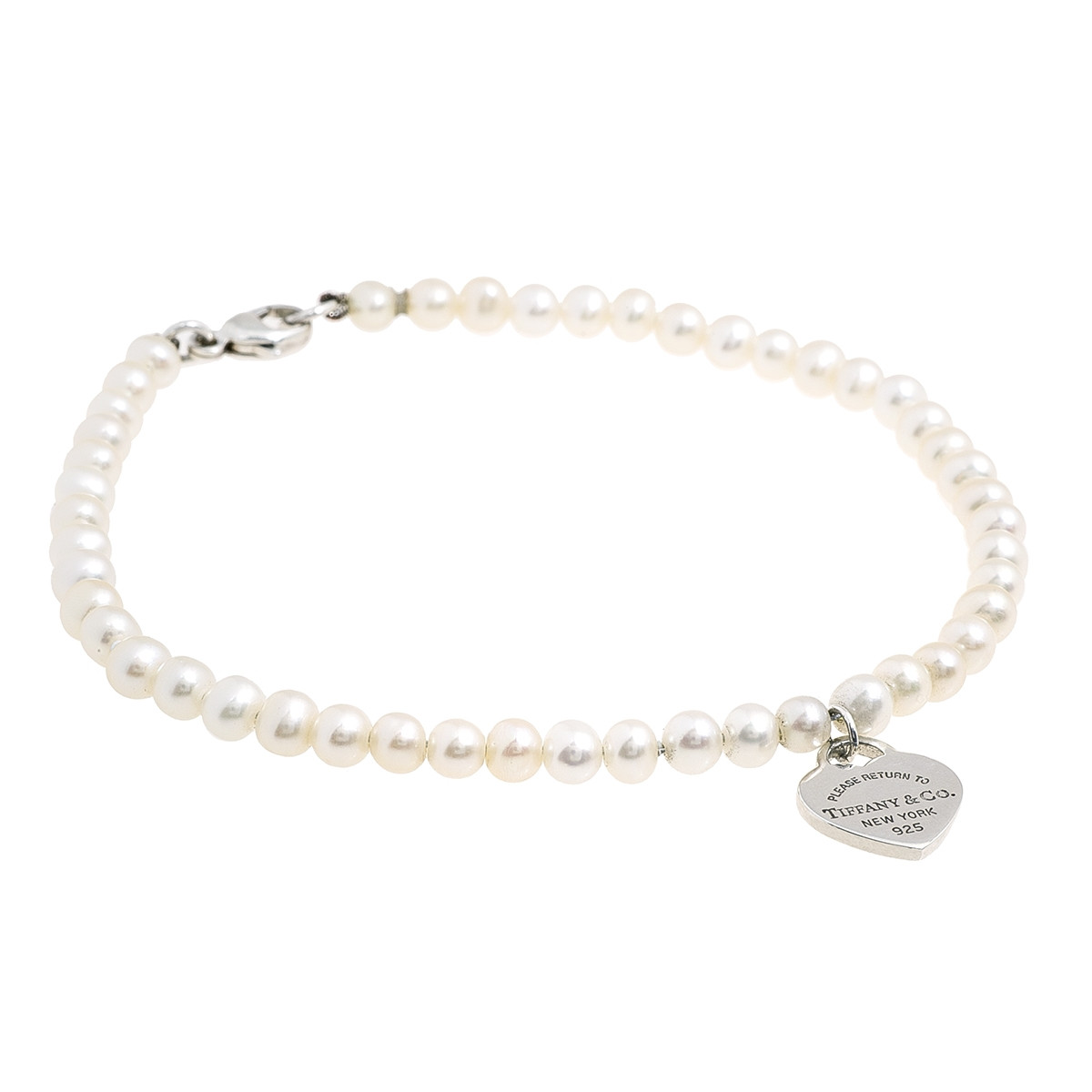 tiffany pearl bracelet with heart