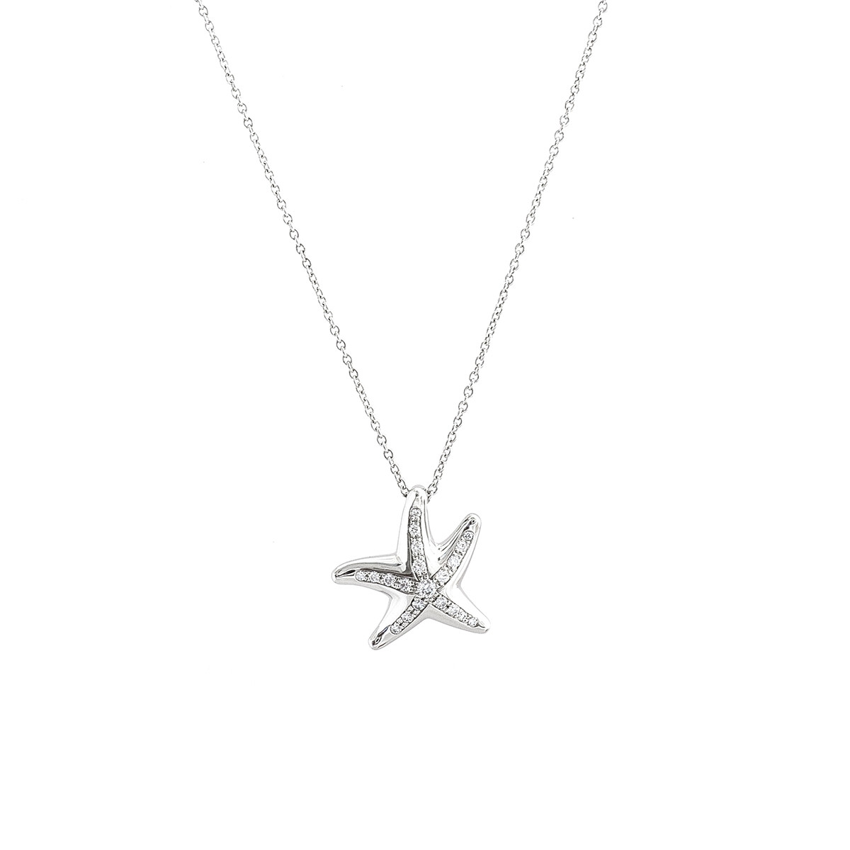 tiffany starfish necklace with diamond