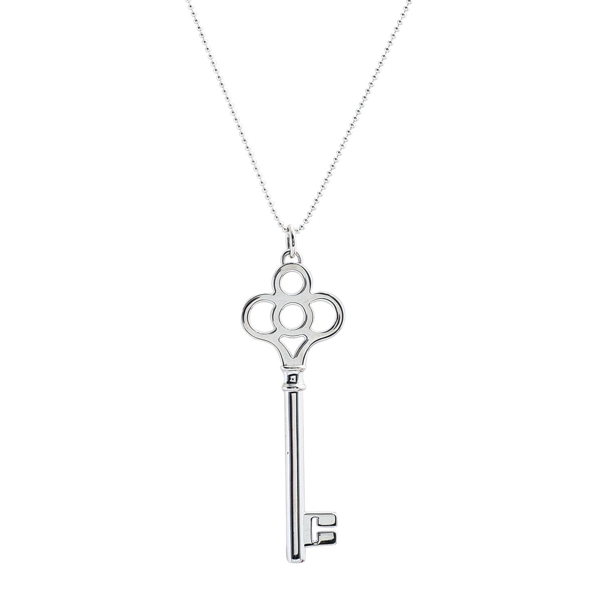 tiffany and co silver key necklace