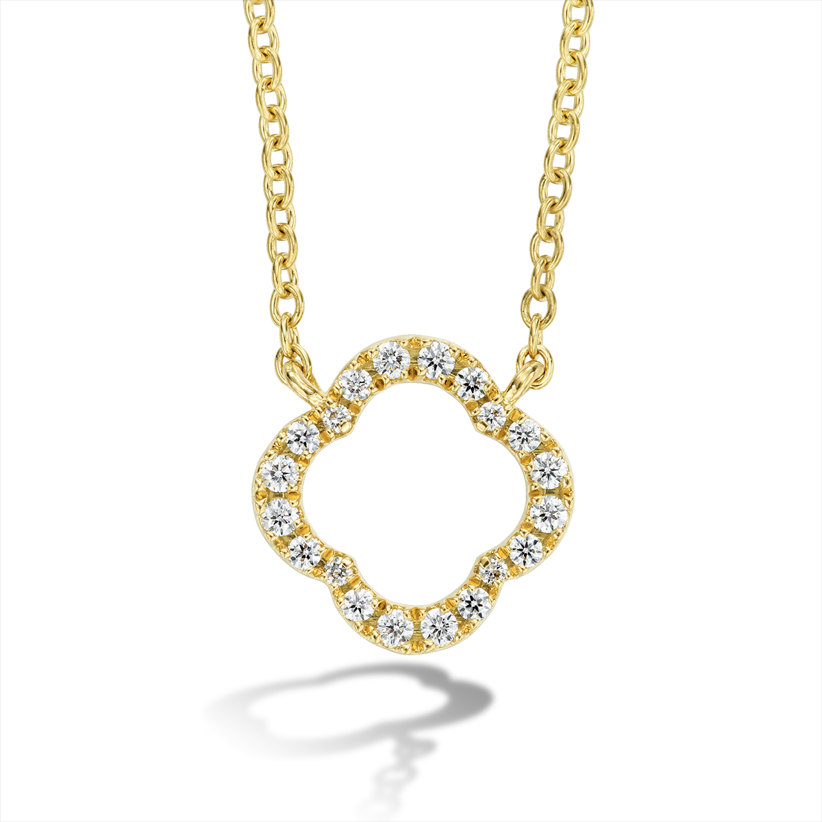 New Hearts On Fire® 0.09 CTW Diamond Signature Petal Necklace