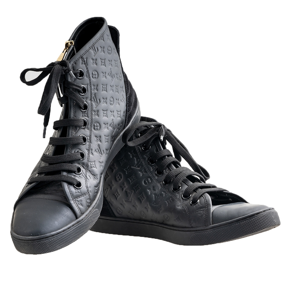 louis vuitton black monogram sneakers