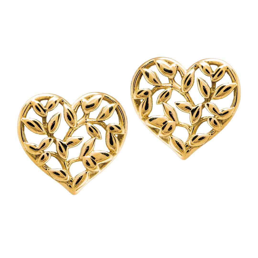 tiffany olive leaf heart earrings