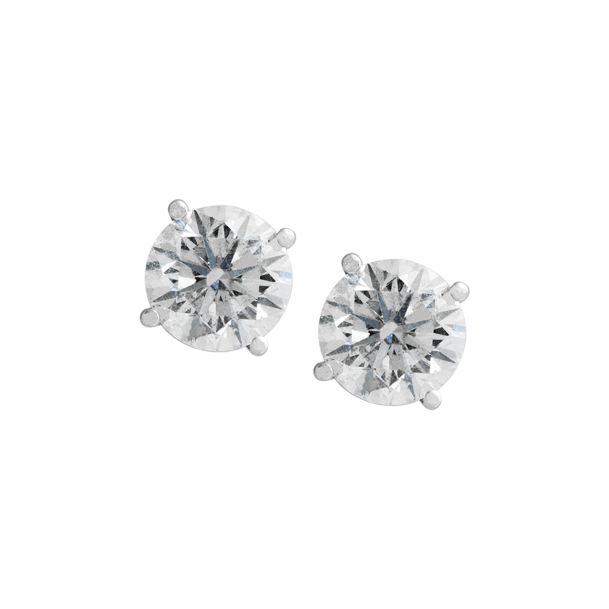 New 1.76 CTW Diamond Stud Earrings