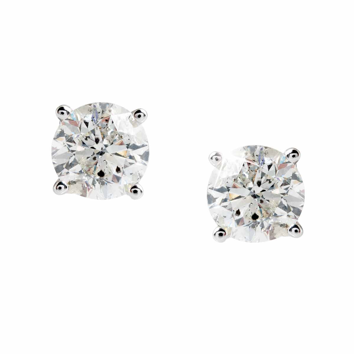 New 1.46 Ctw Diamond Stud Earrings