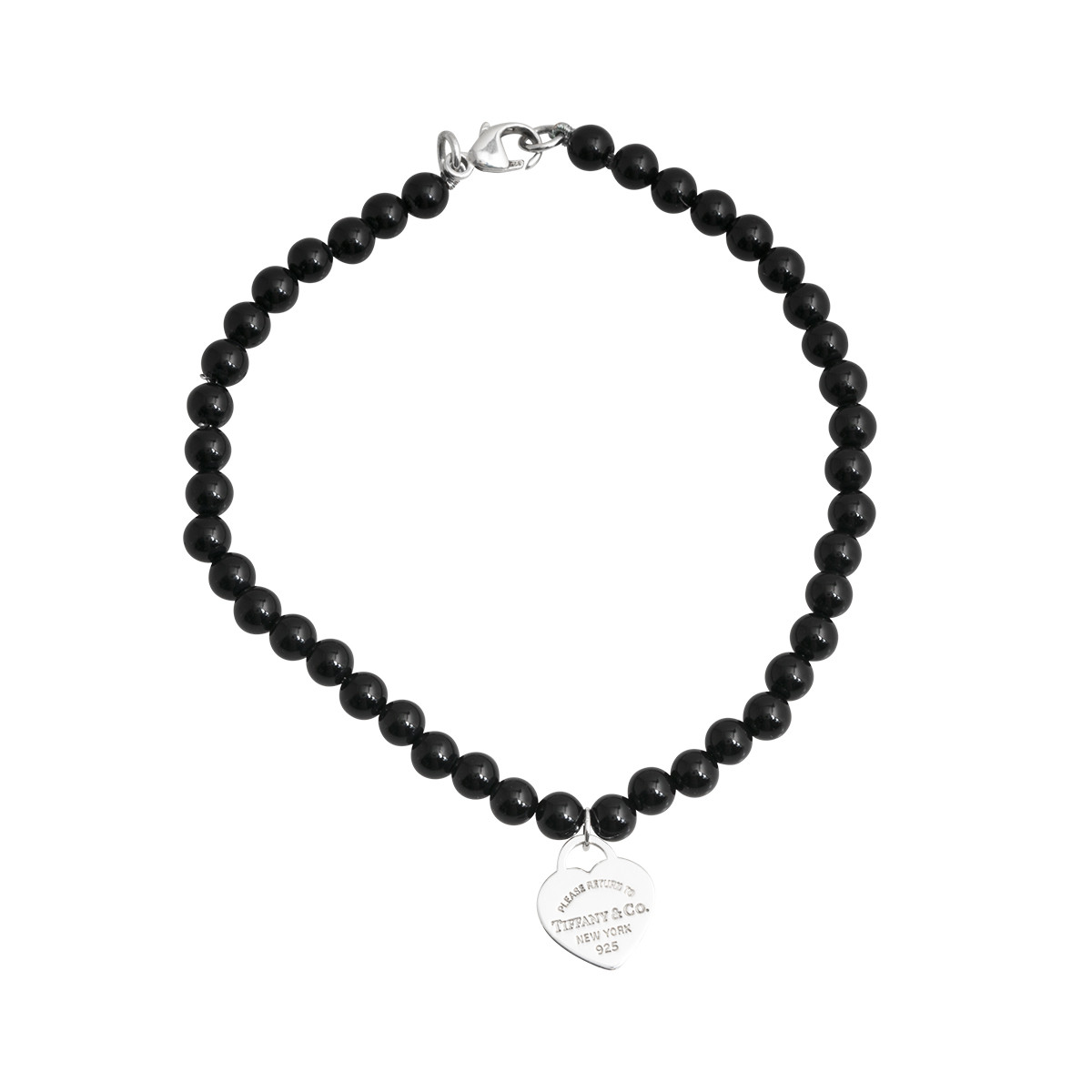 return to tiffany black bead bracelet