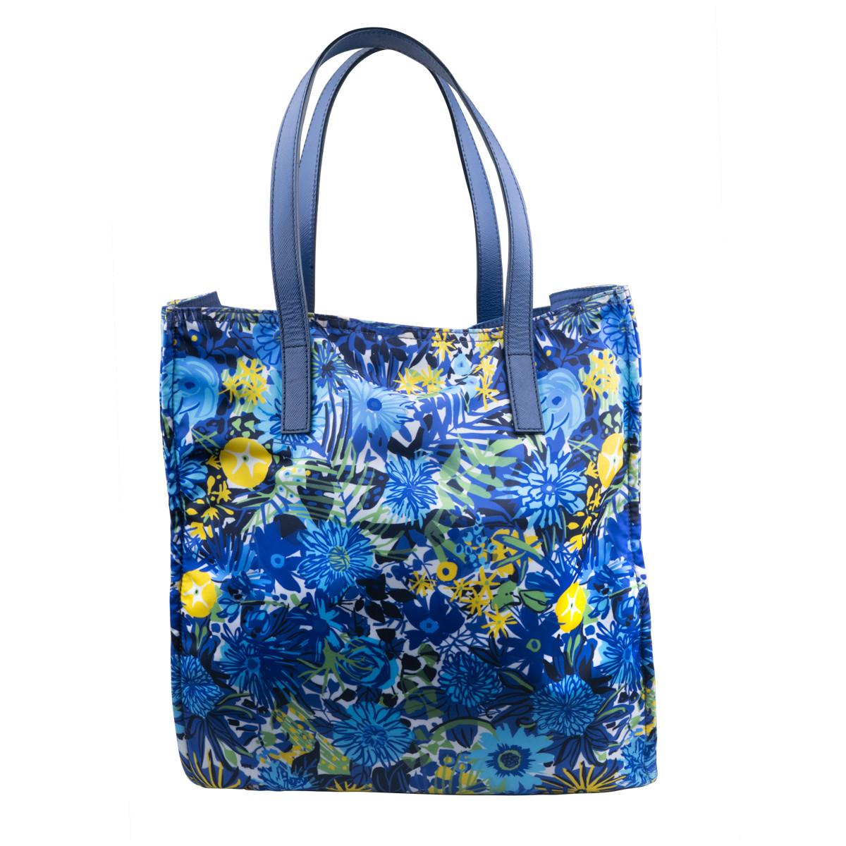 Shop Prada's Bright Blue Tote Bag