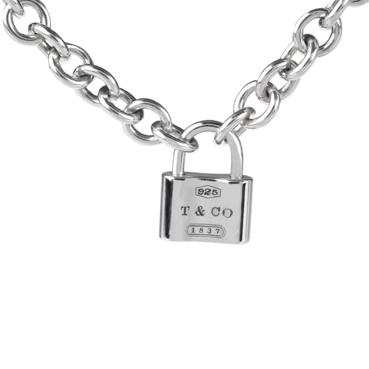 Tiffany & Co., Jewelry, 837 Padlock Link Necklace