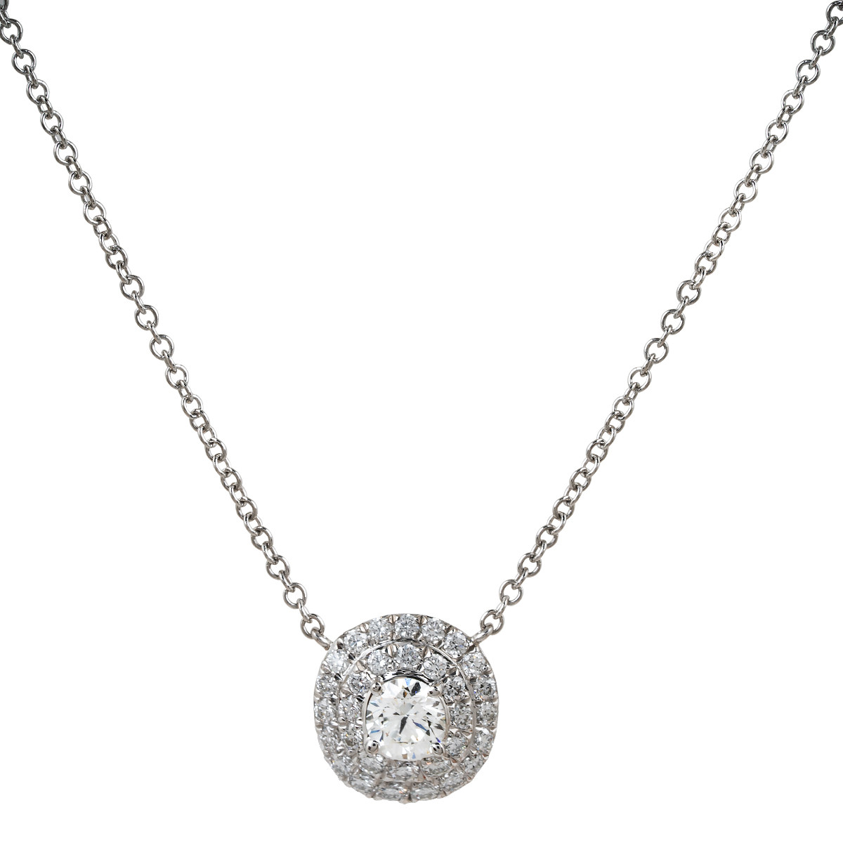 Tiffany Soleste Pendant in Platinum with Round Brilliant Diamonds