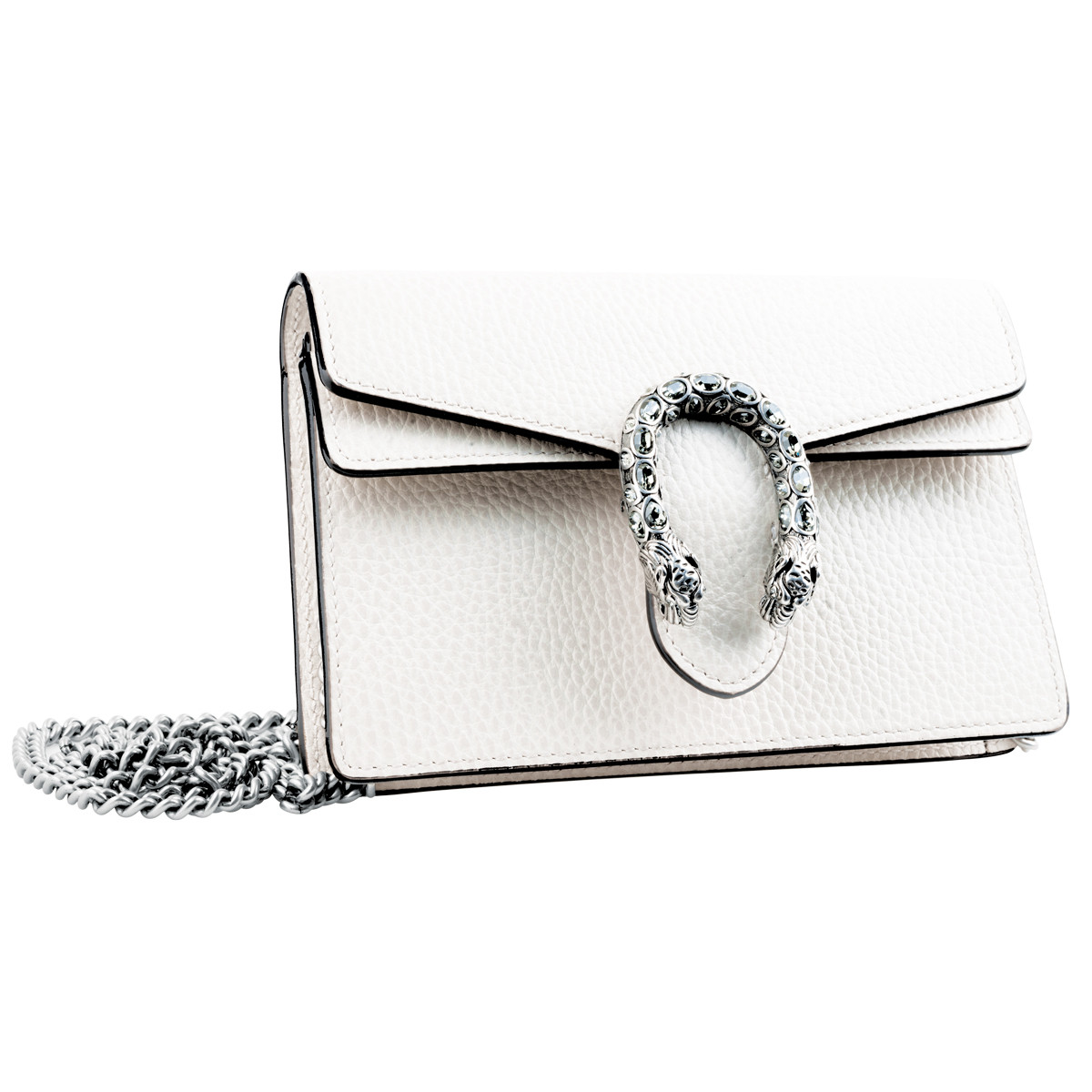 White Leather Dionysus Super Mini Bag