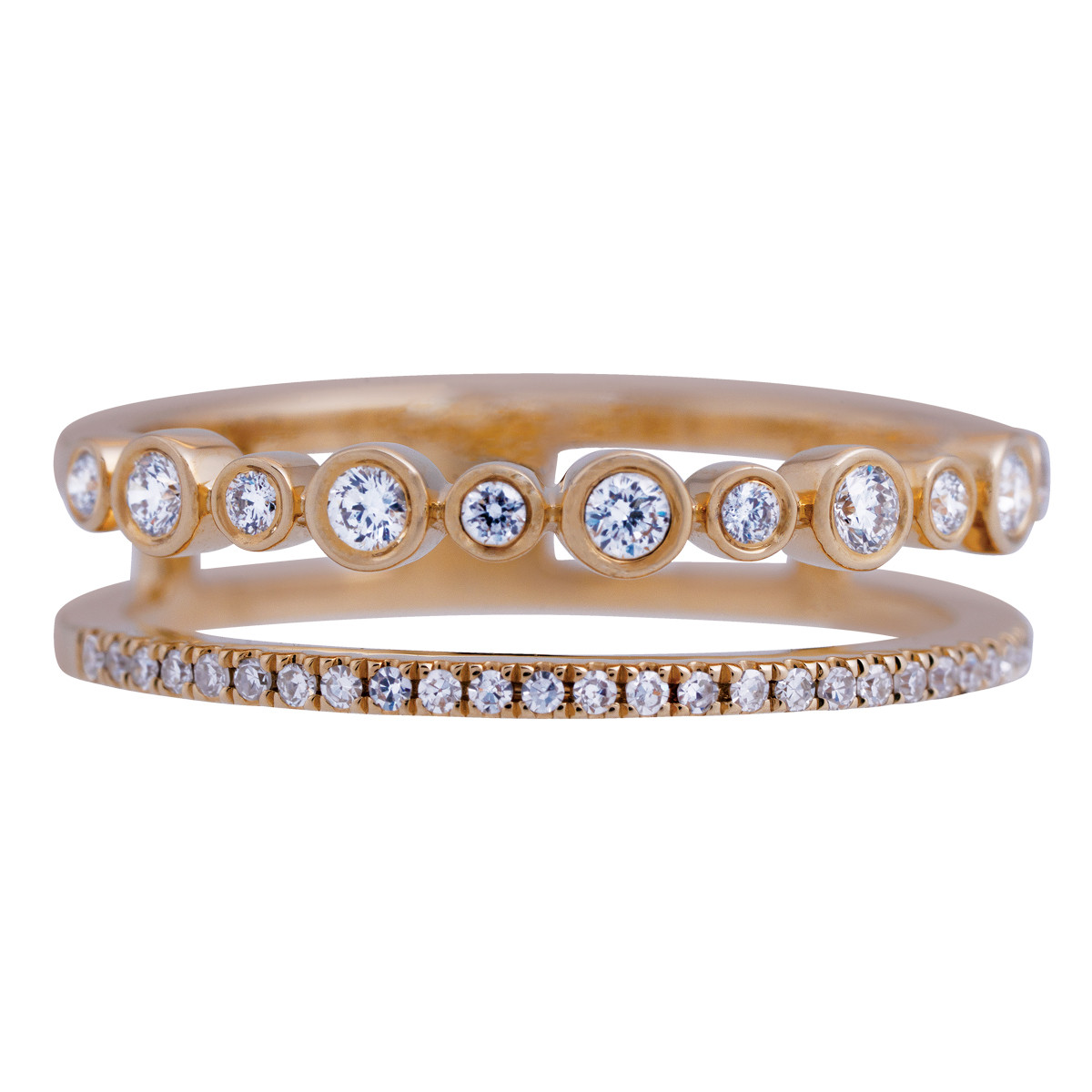 Two Row Bezel Eternity Band