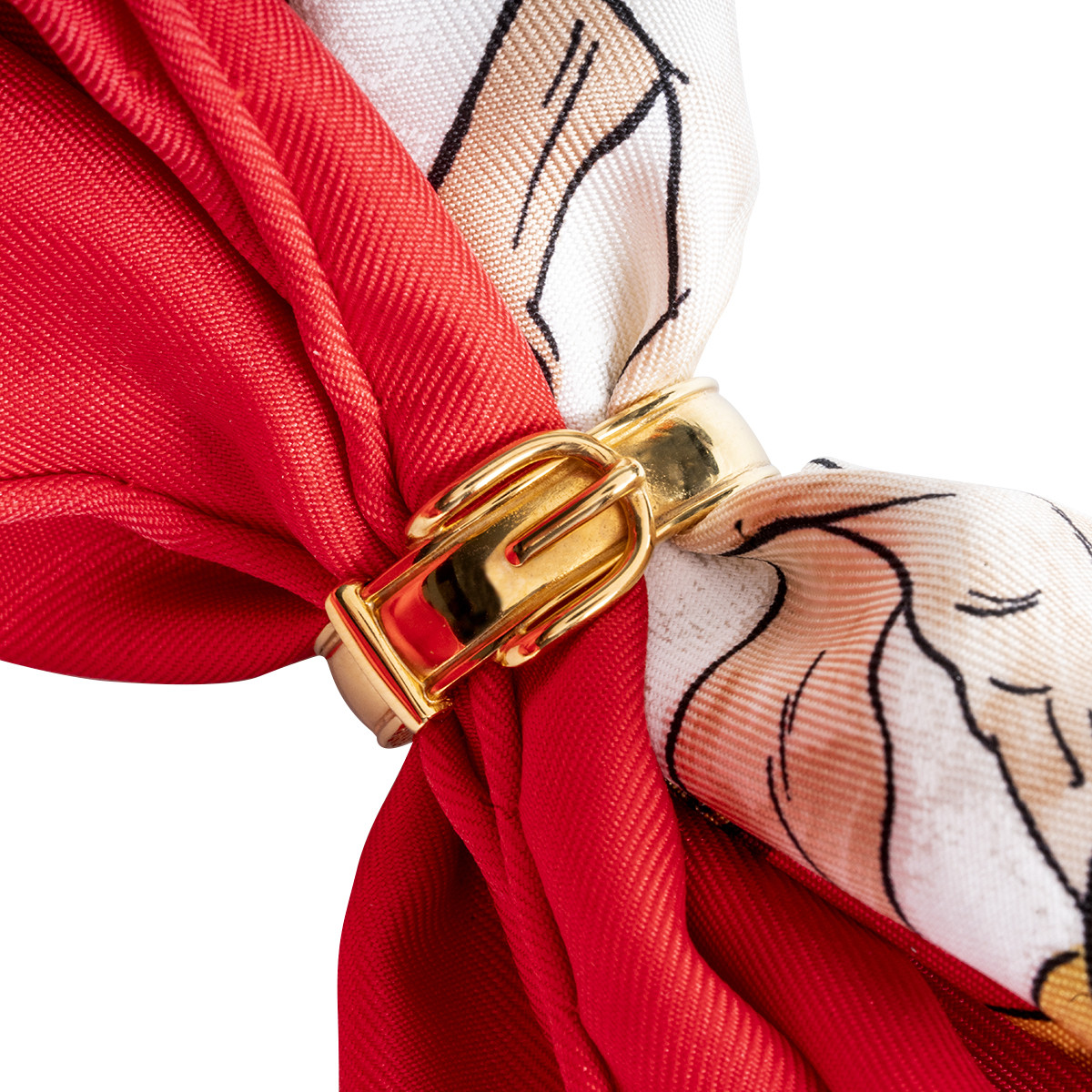 Hermes Gold Buckle GM Scarf Ring