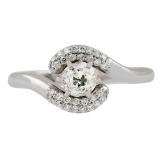 Vintage 0.65 CTW Old European Cut Diamond Engagement Ring