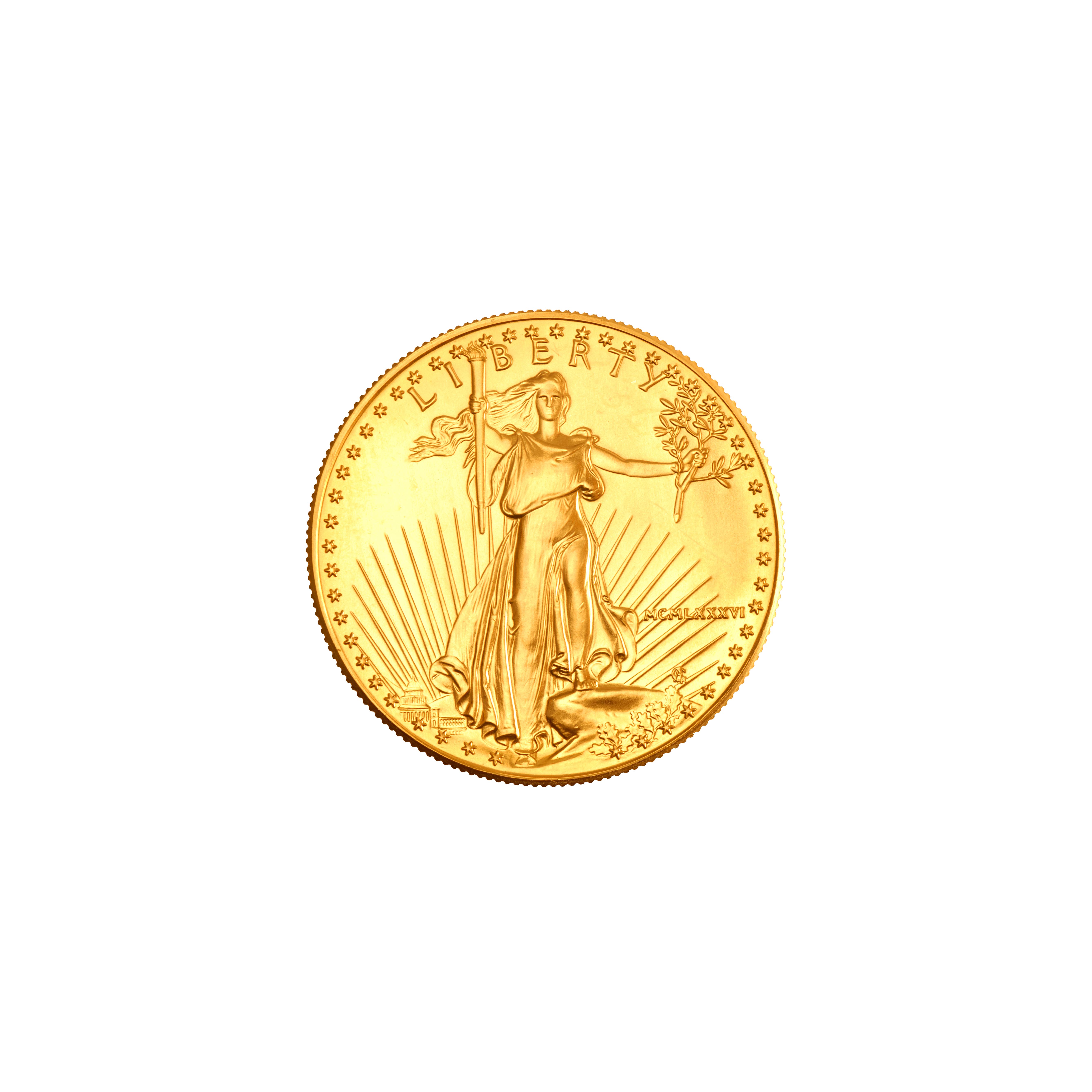 Gold dollar coin