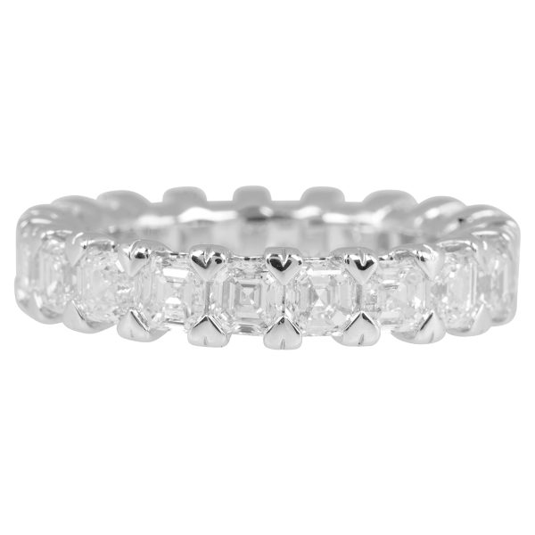 New 4.00 CTW Lab-Grown Asscher Diamond Eternity Band