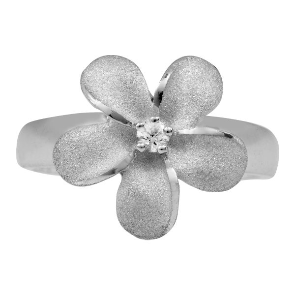 New Denny Wong 0.12 CTW Sapphire Plumeria Ring