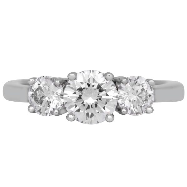 Vintage 1.34 Carats Diamond 3-Stone Ring