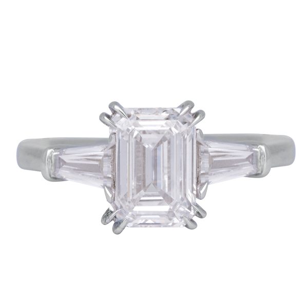 New 2.20 Carats Lab-Grown Diamond 3-Stone Engagement Ring