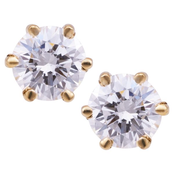 Vintage 0.88 CTW Diamond Stud Earrings