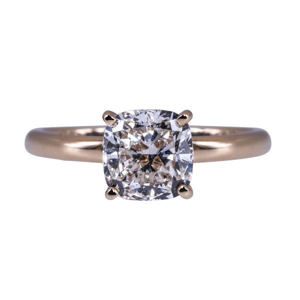 New 3.28 CT Lab-Grown Cushion Diamond Solitaire Engagement Ring