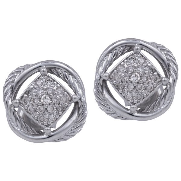 Vintage David Yurman 0.31 Carats Diamond Infinity Earrings