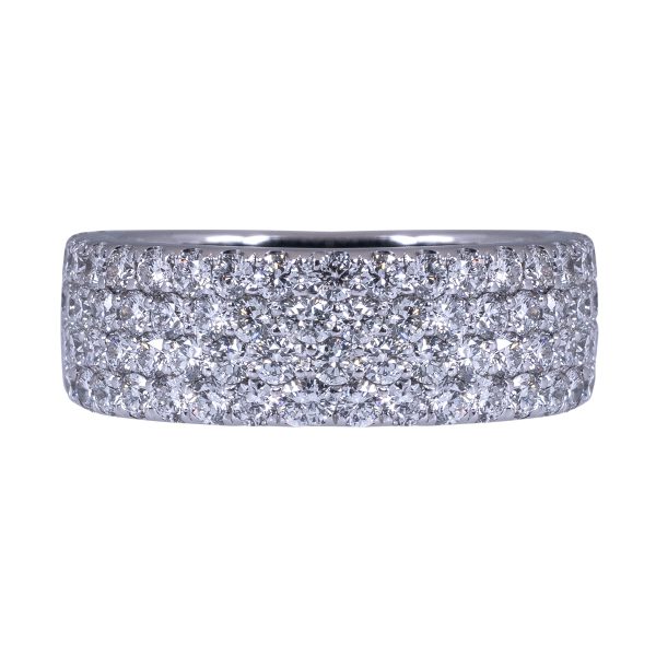 Vintage 1.37 CTW Diamond 4-Row Band