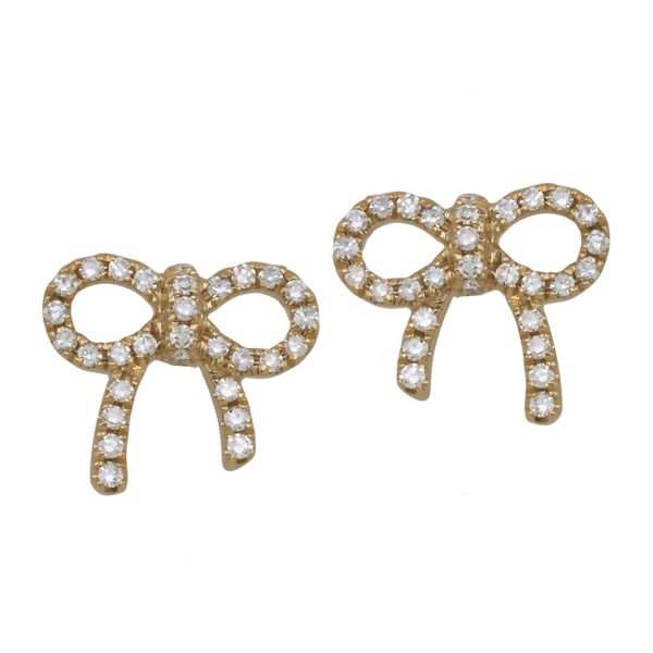 New Venetti 0.14 CTW Diamond Bow Earrings