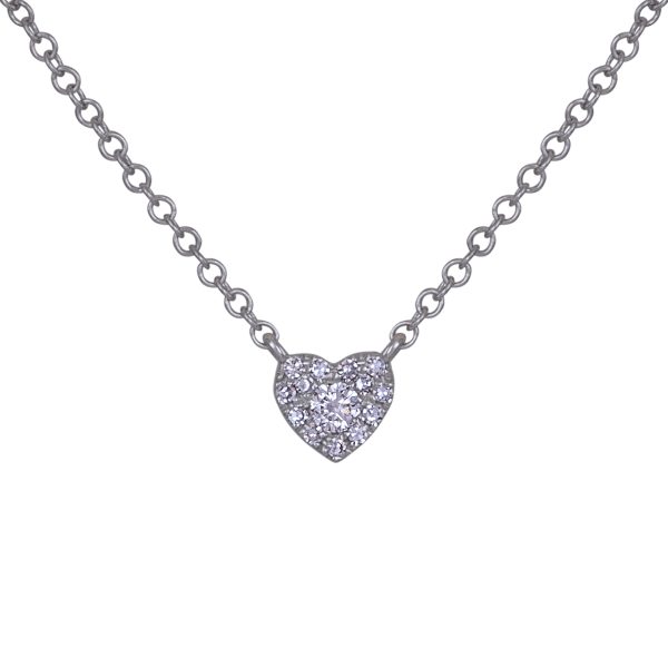 New Venetti 0.08 CTW Diamond Heart Necklace