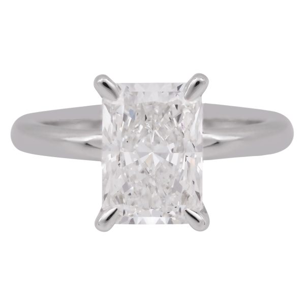 New 3.01 CT Lab-Grown Radiant Diamond Solitaire Engagement Ring