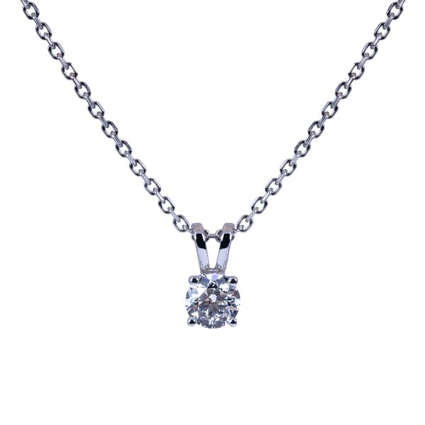 Vintage 0.50 CT Diamond Solitaire Pendant