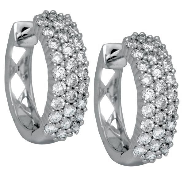 New 1.00 CTW Lab-Grown Diamond Hoop Earrings