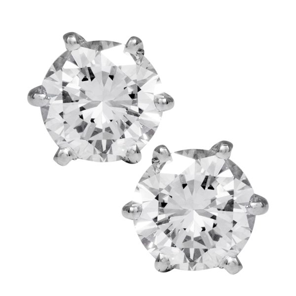 Vintage 1.14 Carats Diamond Stud Earrings