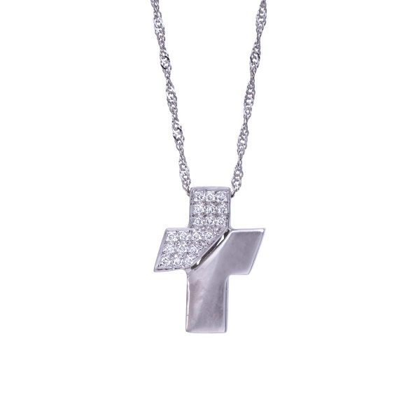 Vintage 0.10 Carats Diamond Cross Pendant